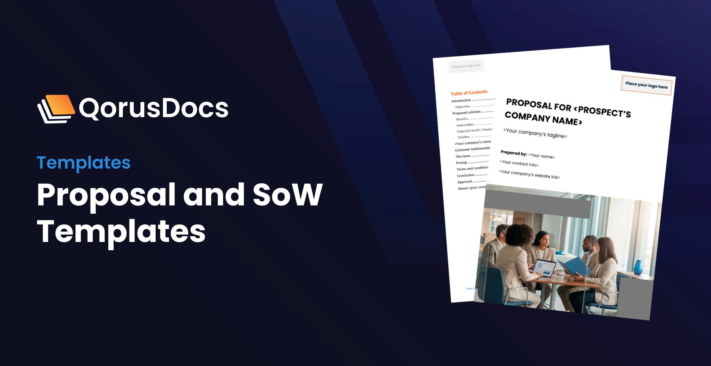 Free Downloadable Proposal Templates QorusDocs